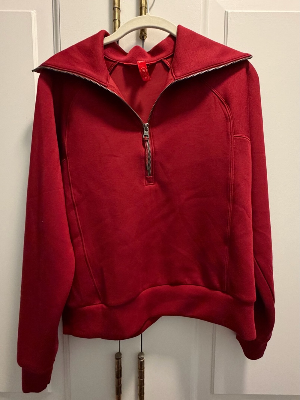 SPANX AirEssentials Half Zip | Red Merlot